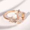 Wholesale Women's Copper Star Ring With Zircon Design