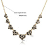 Wholesale Women's Copper Starshaped Retro Hiphop Snake Print Leopard Print Love Necklace With Dripping Oil Design
