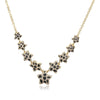 Wholesale Women's Copper Starshaped Retro Hiphop Snake Print Leopard Print Love Necklace With Dripping Oil Design