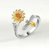 Wholesale Women's Copper Sunflower Ring With Geometric Pattern And Electroplating Process