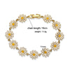 Wholesale Women's Copper Sweet Style Flower Shape Oil Dropping Bracelet