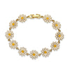 Wholesale Women's Copper Sweet Style Flower Shape Oil Dropping Bracelet