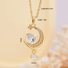 Wholesale Women's Copper Titanium Steel Heart Shape Pendant Necklace With Mixed Gemstone Inlay Electroplating Light Luxury Style O Chain