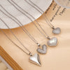 Wholesale Women's Copper Titanium Steel Love Simple Temperament Peach Heart Pendant Doublesided Clavicle Chain Jewelry With Electroplating And Mixed Gemstone Inlay