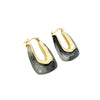 Wholesale Women's Copper Ushaped Colorful Resin Earrings With Electroplating