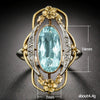 Wholesale Women's Copper Vintage Palace Style Hollow Flower Inlaid Zircon Ring And Bracelet Accessories