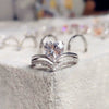 Wholesale Women's Copper Vshaped Heart Micropaved Love Ring