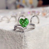 Wholesale Women's Copper Vshaped Heart Micropaved Love Ring