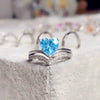 Wholesale Women's Copper Vshaped Heart Micropaved Love Ring