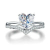 Wholesale Women's Copper Vshaped Heart Micropaved Love Ring