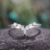 Wholesale Women's Copper Vshaped Horse Eye Zircon Geometric Ring