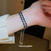 Wholesale Women's Copper Water Drop Geometric Zircon Inlaid Pull Out Bracelet With Light Luxury And High Sense Design