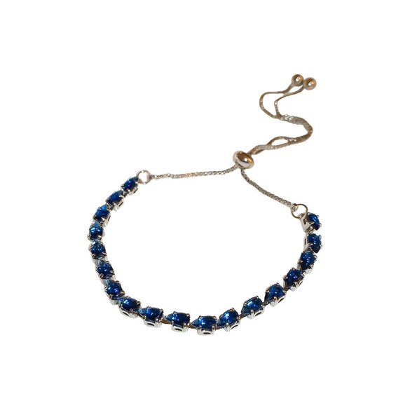 Wholesale Women's Copper Water Drop Geometric Zircon Inlaid Pull Out Bracelet With Light Luxury And High Sense Design