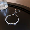 Wholesale Women's Copper Water Drop Geometric Zircon Inlaid Pull Out Bracelet With Light Luxury And High Sense Design