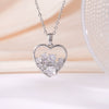 Wholesale Women's Copper Water Drop Zircon Necklace With Heart Shape And Electroplating Process