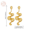 Wholesale Women's Copper Wavy Exaggerated Earrings