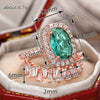 Wholesale Women's Copper Wedding Ring Trapezoidal Geometric Retro Luxury With Zircon