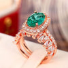 Wholesale Women's Copper Wedding Ring Trapezoidal Geometric Retro Luxury With Zircon