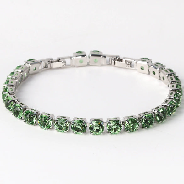 Wholesale Women's Copper Zircon Bracelet Shiny Tennis Chain