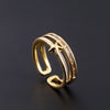 Wholesale Women's Copper Zircon Electroplated Real Gold Open Ring With Animal Zodiac Pattern Sweet Style