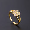 Wholesale Women's Copper Zircon Electroplated Real Gold Open Ring With Animal Zodiac Pattern Sweet Style