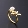 Wholesale Women's Copper Zircon Electroplated Real Gold Open Ring With Animal Zodiac Pattern Sweet Style