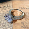 Wholesale Women's Copper Zircon Engagement Ring With Geometric Design