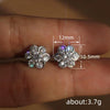 Wholesale Women's Copper Zircon Flower Snowflake Earrings Jewelry