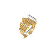 Wholesale Women's Copper Zircon Fruitshaped Ring 18K Gold Plated Inlaid With Gold Light Luxury Geometric Style Accessories