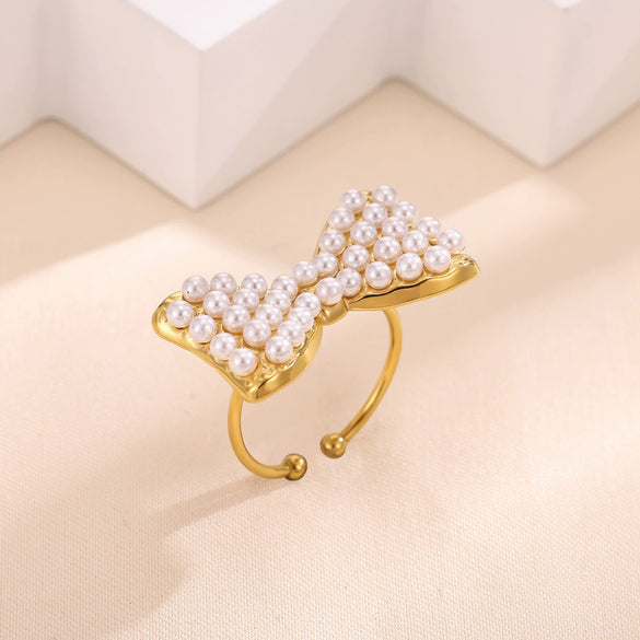 Wholesale Women's Copper Zircon Fruitshaped Ring 18K Gold Plated Inlaid With Gold Light Luxury Geometric Style Accessories