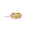 Wholesale Women's Copper Zircon Fruitshaped Ring 18K Gold Plated Inlaid With Gold Light Luxury Geometric Style Accessories