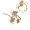 Wholesale Women's Copper Zircon Fruitshaped Ring 18K Gold Plated Inlaid With Gold Light Luxury Geometric Style Accessories