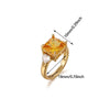 Wholesale Women's Copper Zircon Fruitshaped Ring 18K Gold Plated Inlaid With Gold Light Luxury Geometric Style Accessories