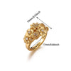 Wholesale Women's Copper Zircon Fruitshaped Ring 18K Gold Plated Inlaid With Gold Light Luxury Geometric Style Accessories