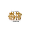 Wholesale Women's Copper Zircon Fruitshaped Ring 18K Gold Plated Inlaid With Gold Light Luxury Geometric Style Accessories