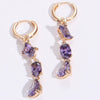 Wholesale Women's Copper Zircon Geometric Animal Pattern Electroplated Earrings