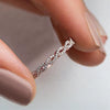 Wholesale Women's Copper Zircon Geometric Cross Stackable Combination Ring