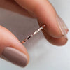 Wholesale Women's Copper Zircon Geometric Cross Stackable Combination Ring