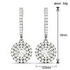 Wholesale Women's Copper Zircon Geometric Earrings Jewelry
