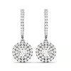 Wholesale Women's Copper Zircon Geometric Earrings Jewelry