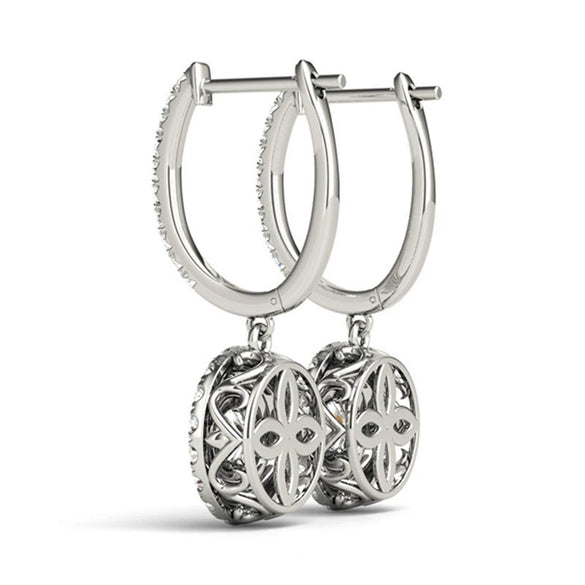 Wholesale Women's Copper Zircon Geometric Earrings Jewelry