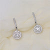 Wholesale Women's Copper Zircon Geometric Earrings Jewelry
