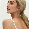 Wholesale Women's Copper Zircon Geometric Earrings