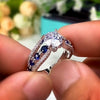 Wholesale Women's Copper Zircon Geometric Hollow Ring Jewelry