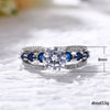 Wholesale Women's Copper Zircon Geometric Hollow Ring Jewelry