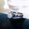 Wholesale Women's Copper Zircon Geometric Hollow Ring Jewelry