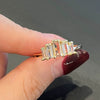 Wholesale Women's Copper Zircon Geometric Ring