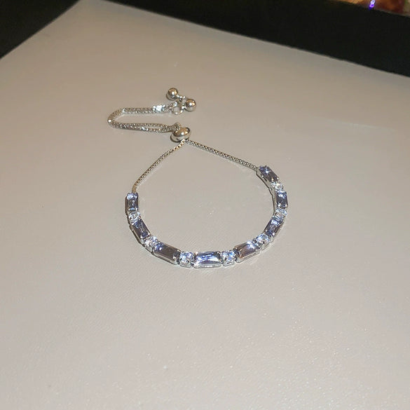 Wholesale Women's Copper Zircon Heart Shape Love Adjustable Bracelet With Real Gold Electroplated Fashion Light Luxury Design