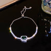 Wholesale Women's Copper Zircon Heart Shape Love Adjustable Bracelet With Real Gold Electroplated Fashion Light Luxury Design