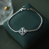 Wholesale Women's Copper Zircon Heart Shape Love Adjustable Bracelet With Real Gold Electroplated Fashion Light Luxury Design